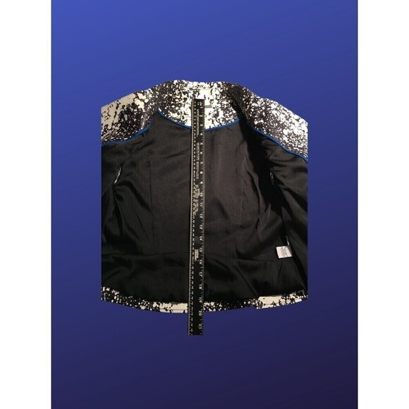 DIANE VON FURSTEBERG  “Joneva” Splatter-Print Leather Moto Jacket, Small, EUC - Picture 6 of 8